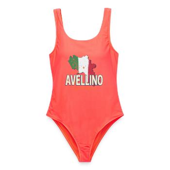 Avellino in Italien Retro Kampanien Vintage Urlaub - Frauen Badeanzug - Korallenrot - Vorne - AI Model Female 172 light (172cm)