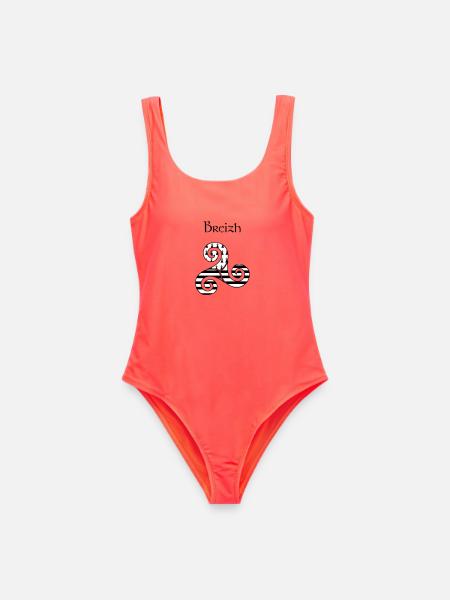 bretagne - Maillot de bain femme - corail