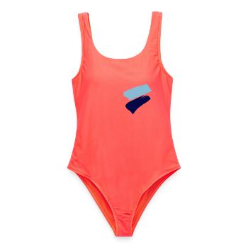 Dublin Flagge - Frauen Badeanzug - Korallenrot - Vorne - AI Model Female 172 light (172cm)