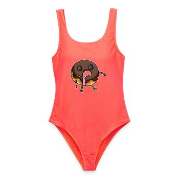 Beignet zombie - Maillot de bain femme - corail - Devant - AI Model Female 172 light (172cm)