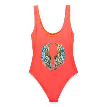 Ailes d'ange - Maillot de bain femme - corail - Dos - AI Model Female 172 light (172cm)