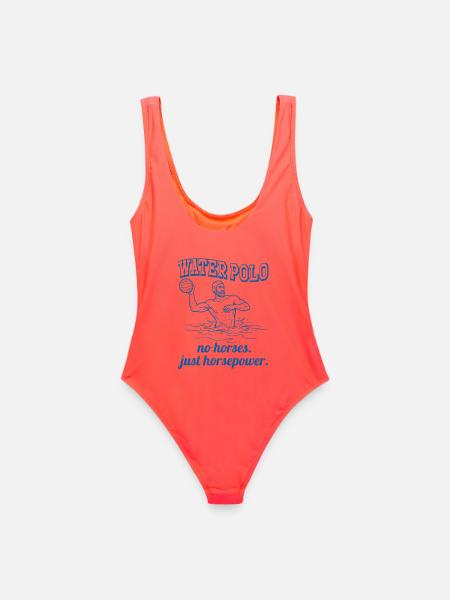 Water Polo with no horses. - Frauen Badeanzug - Korallenrot