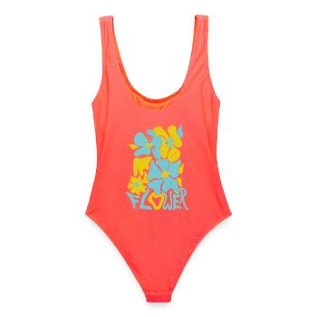 Fleur - Maillot de bain femme - corail - Dos - AI Model Female 172 light (172cm)