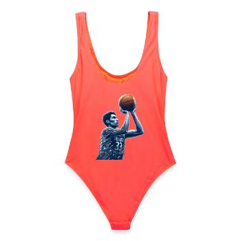Basketball - ein Hauch von Talent - Frauen Badeanzug - Korallenrot - Hinten - AI Model Female 172 light (172cm)