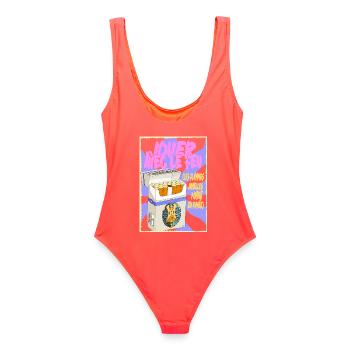 Boîte Cigarettes amour passionnel flammes jumelles - Maillot de bain femme - corail - Dos - AI Model Female 172 light (172cm)