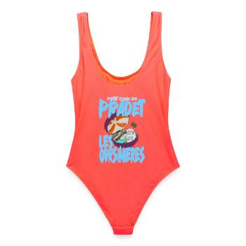 Port des Oursinières, Pradet, Var - Maillot de bain femme - corail - Dos - AI Model Female 172 light (172cm)