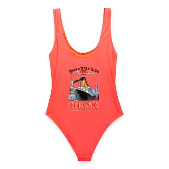 TITANIC liner creation Louis RUNEMBERG © Adagp - Women's Swimsuit - coral - Back - AI Model Female 172 light (172cm)