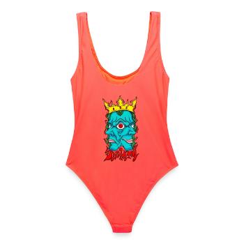Dualité II - Maillot de bain femme - corail - Dos - AI Model Female 172 light (172cm)