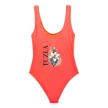 Lilies T-Shirt - Maillot de bain femme - corail - Dos - AI Model Female 172 light (172cm)