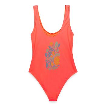 Balance fluide - Maillot de bain femme - corail - Dos - AI Model Female 172 light (172cm)