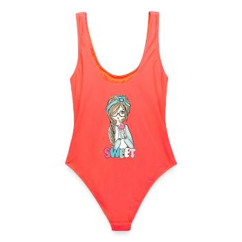 Chemise douce - Maillot de bain femme - corail - Dos - AI Model Female 172 light (172cm)