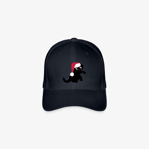 Christmas kitten with hat - Flexfit Baseball Cap