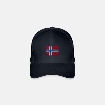 Norsk flagg (brodert) - Flexfit cap