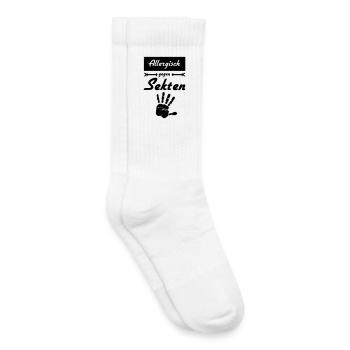 Allergisch gegen Sekten Geschenk - Kinder Tennissocken - Weiß - Rechts