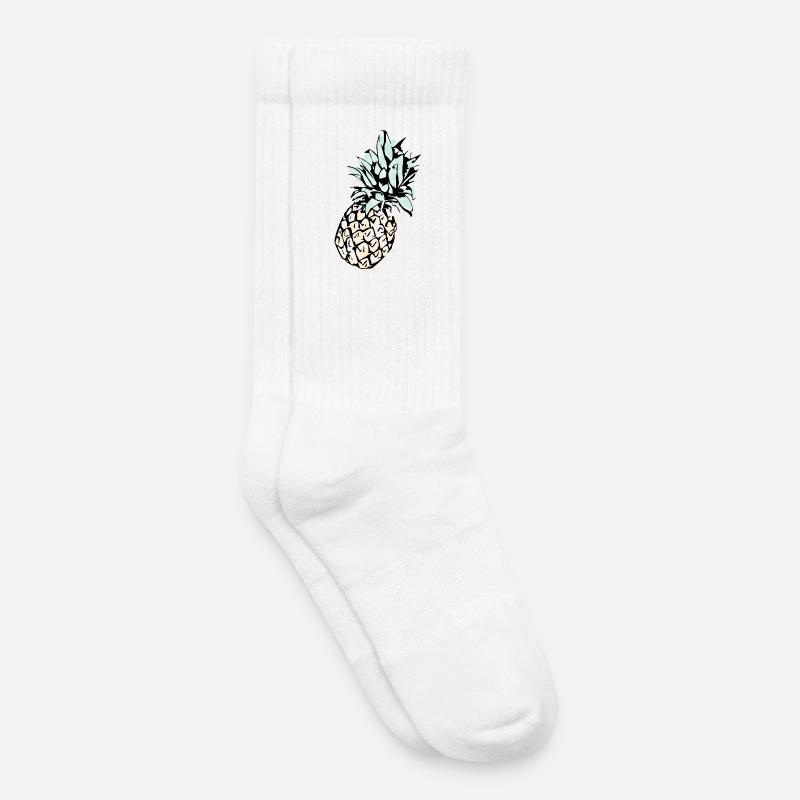 Ananas - Kinder Tennissocken - Weiß
