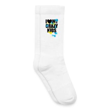 Crazy kids - Kids Tennis Socks - white - Right