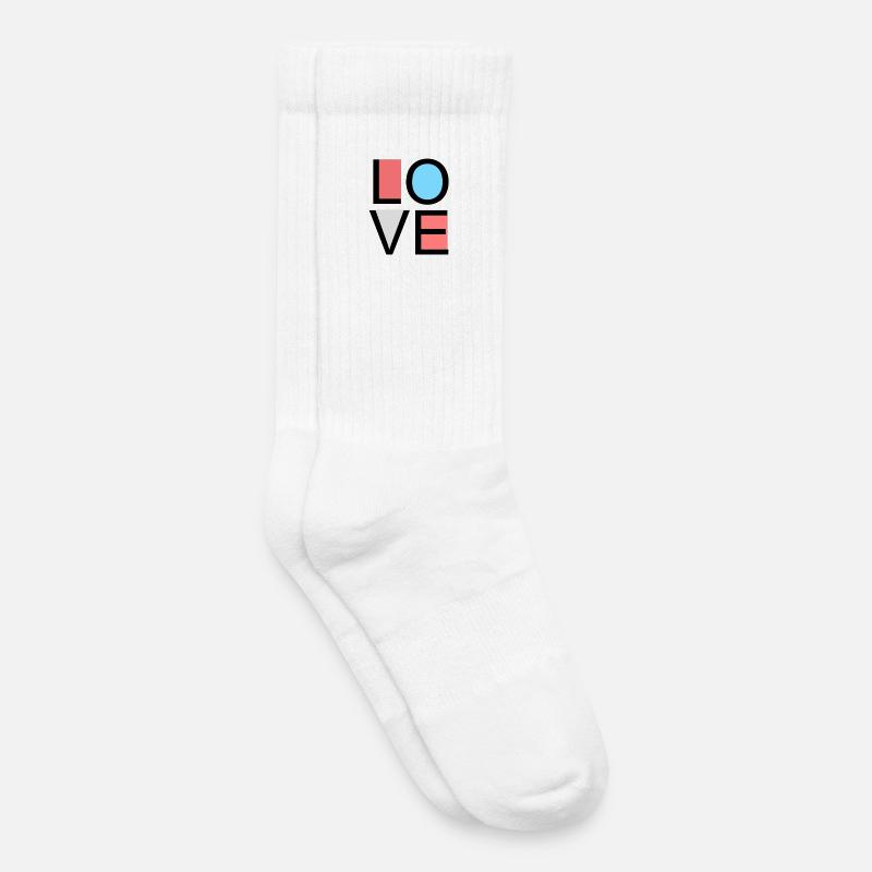 Liebe - Kinder Tennissocken - Weiß
