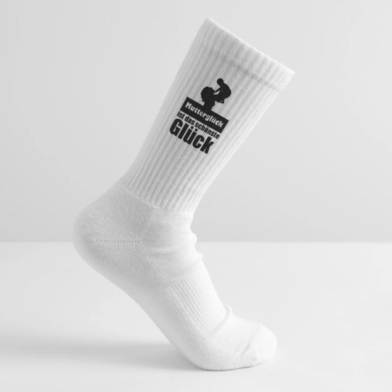 Mutterglück Mutter Muttertag Geburt Geschenk Kinder Tennissocken