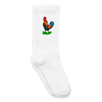 coq - Chaussettes de tennis bio enfant - blanc - Droite