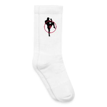Kickboxing / Kick-Boxeur / Kick Boxing / - Chaussettes de tennis bio enfant - blanc - Droite