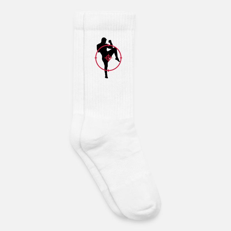 Kickboxen / Kickboxing / Kickboxer / Kick Boxing - Kinder Tennissocken - Weiß
