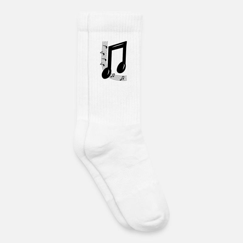 Musical note - Kids Tennis Socks - white