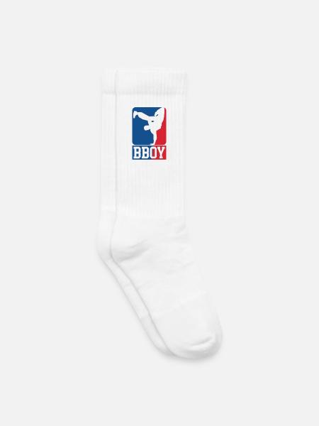 Breakdance B-Boy Streetdance Design Hip Hop Dance - Kids Tennis Socks - white