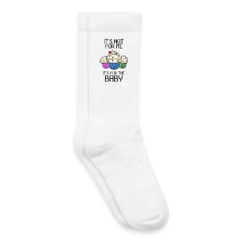 Grossesse enceinte - Chaussettes de tennis bio enfant - blanc - Droite