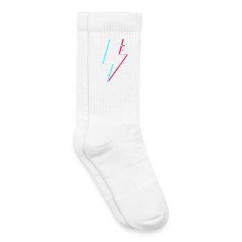 Lightning Style Rétro Éclairage numérique - Chaussettes de tennis bio enfant - blanc - Droite