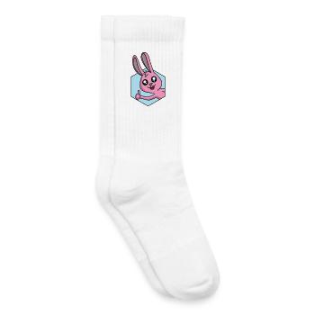 Pouce levé pour le lapin - Chaussettes de tennis bio enfant - blanc - Droite