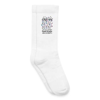 Schmetterlinge und mein Garten - Kinder Tennissocken - Weiß - Rechts