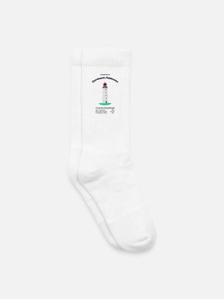 Leuchtturm Dornbusch, Insel Hiddensee, Ostsee - Kinder Tennissocken - Weiß