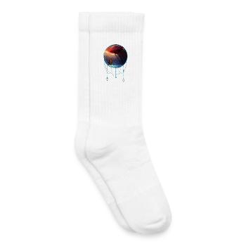 Tolle Qualle mit kleiner Meerjungfrau - Kinder Tennissocken - Weiß - Rechts