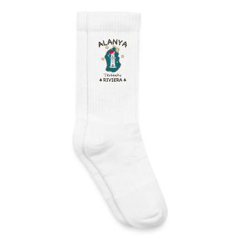 Christmas, Turkey Alanya, Lighthouse - Kids Tennis Socks - white - Right