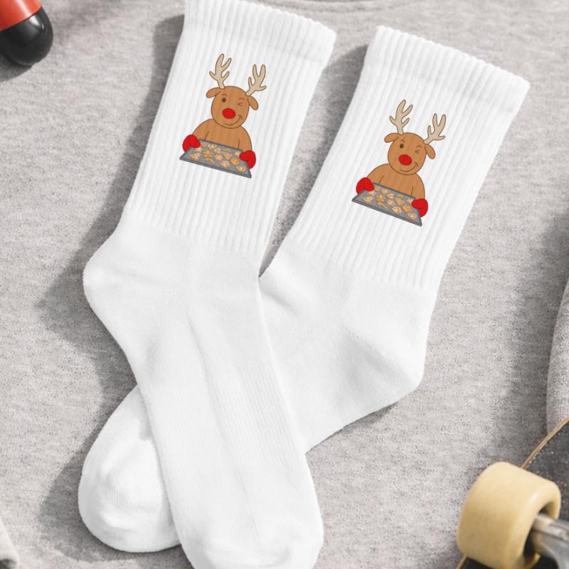 Biscuits de Noël de renne Biscuits de cuisson Chaussettes de tennis bio enfant