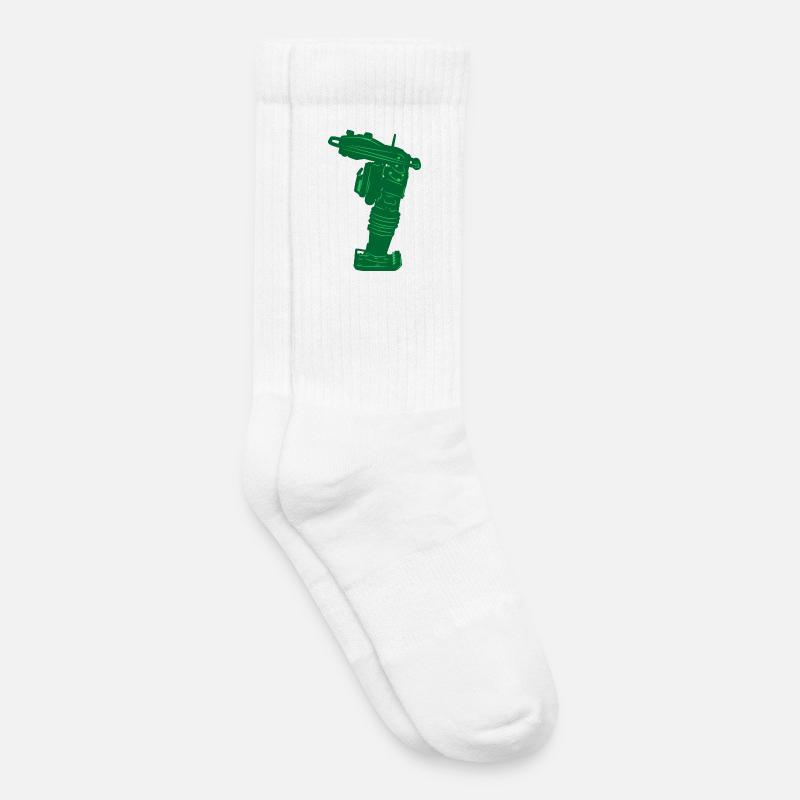 Fertigerwerkzeug Stampfer - Kinder Tennissocken - Weiß