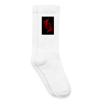 Forme d’une œuvre d’art abstraite Rouge noir rouge noir - Chaussettes de tennis bio enfant - blanc - Droite