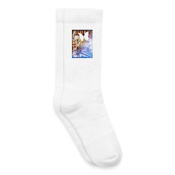 Ondes positives - Chaussettes de tennis bio enfant - blanc - Droite