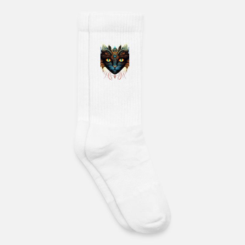Kosmische Katze - Kinder Tennissocken - Weiß
