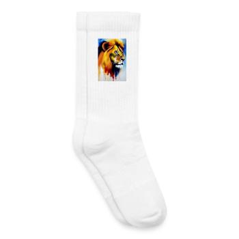 Löwen King - Kinder Tennissocken - Weiß - Rechts
