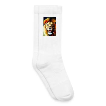 Löwen King - Kinder Tennissocken - Weiß - Rechts