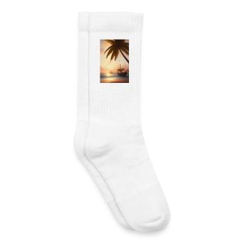 Caraïbes Palm Beach - Chaussettes de tennis bio enfant - blanc - Droite