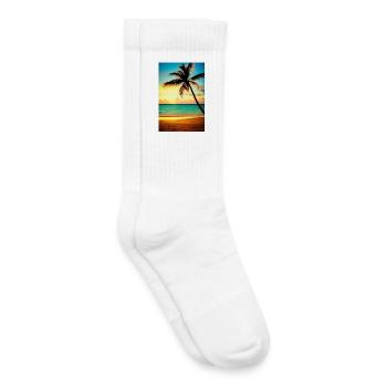 Caraïbes Palm Beach - Chaussettes de tennis bio enfant - blanc - Droite