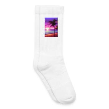 Caraïbes Palm Beach - Chaussettes de tennis bio enfant - blanc - Droite