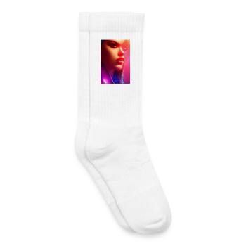Beauté - Chaussettes de tennis bio enfant - blanc - Droite