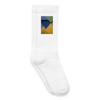 Buntes Dreieck Muster - Kinder Tennissocken - Weiß - Rechts