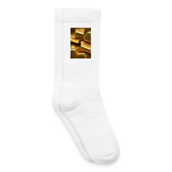 Pièces d’or - Chaussettes de tennis bio enfant - blanc - Droite