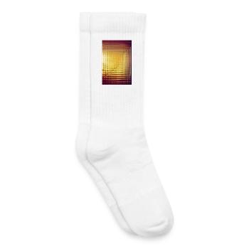 Motif d’or - Chaussettes de tennis bio enfant - blanc - Droite