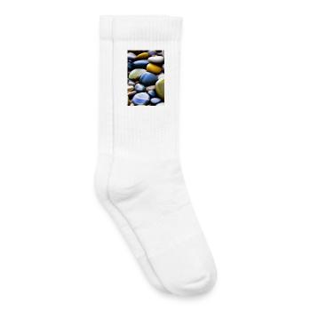 Colorful stones - Kids Tennis Socks - white - Right