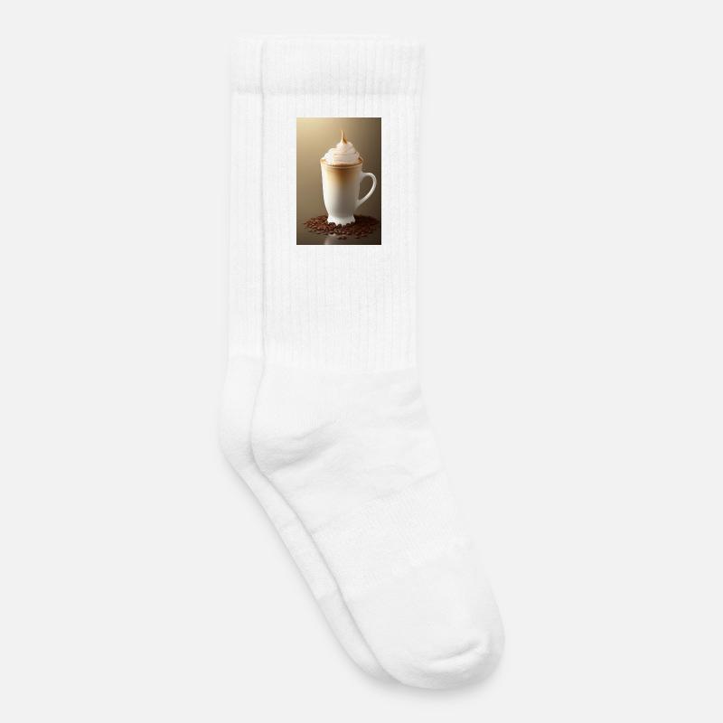 Kaffee, Kaffeebohnen - Kinder Tennissocken - Weiß